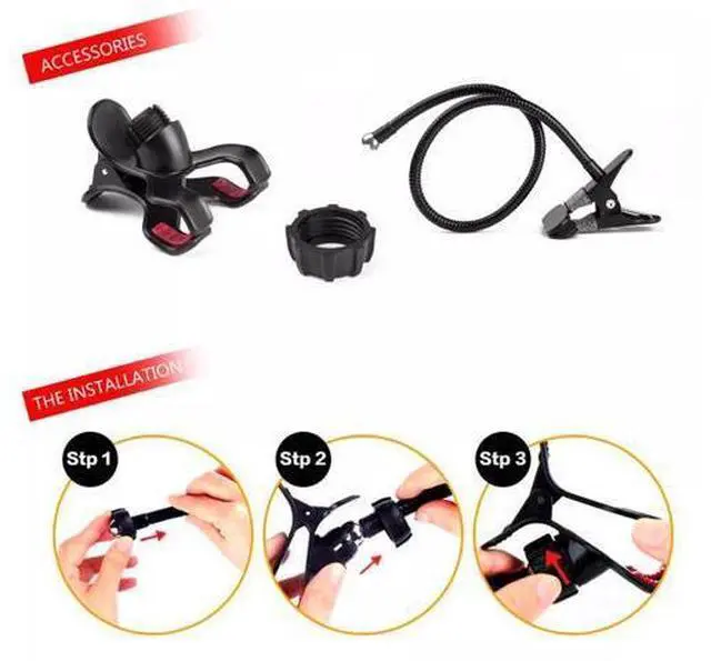 Alt view image 5 of 7 - Universal Lazy Mobile Phone Gooseneck Stand Holder Flexible Bed Desk Table Clip