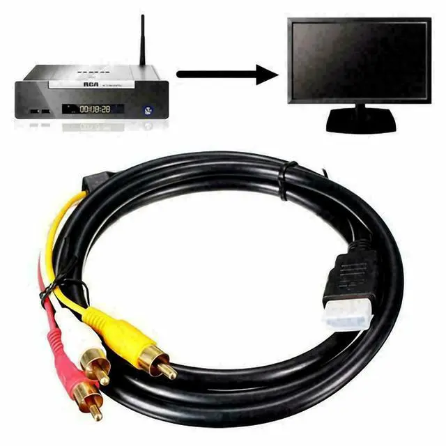Main image of 5FT NEW HDMI Male To 3 RCA Video Audio AV Transmitter Adapter Cable HDTV 1080