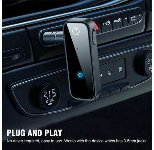 Alt view image 7 of 7 - USB Wireless Bluetooth 5.0 Transmitter Receiver 2in1 Audio Adapter 3.5mm Aux Car