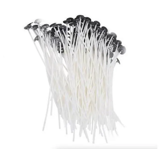 Alt view image 2 of 7 - Candle Wicks 6 Inch Cotton Core Candle Making Supplies Pre Tabbed 100PCS New