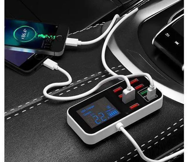 Alt view image 4 of 7 - Multi USB 8-Port Fast Desktop Hub Wall Charger Charging Station Quick Charge 3.0