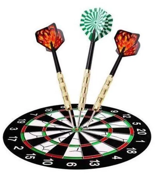 Alt view image 7 of 7 - 5 Sets (15Pcs) Steel Tip Professional Darts Set Darts Slim Barrel Dart Flights