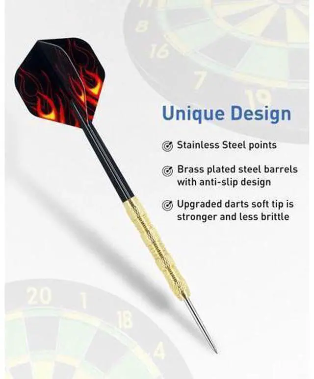 Alt view image 5 of 7 - 5 Sets (15Pcs) Steel Tip Professional Darts Set Darts Slim Barrel Dart Flights