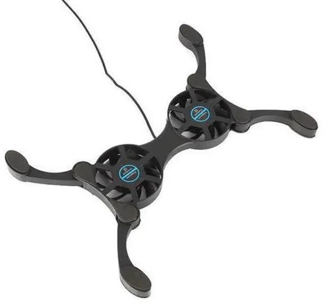 Alt view image 7 of 7 - Dual USB Cooling Fan Pad Foldable Slim Fans Cooler Stand For Laptop PC Notebook