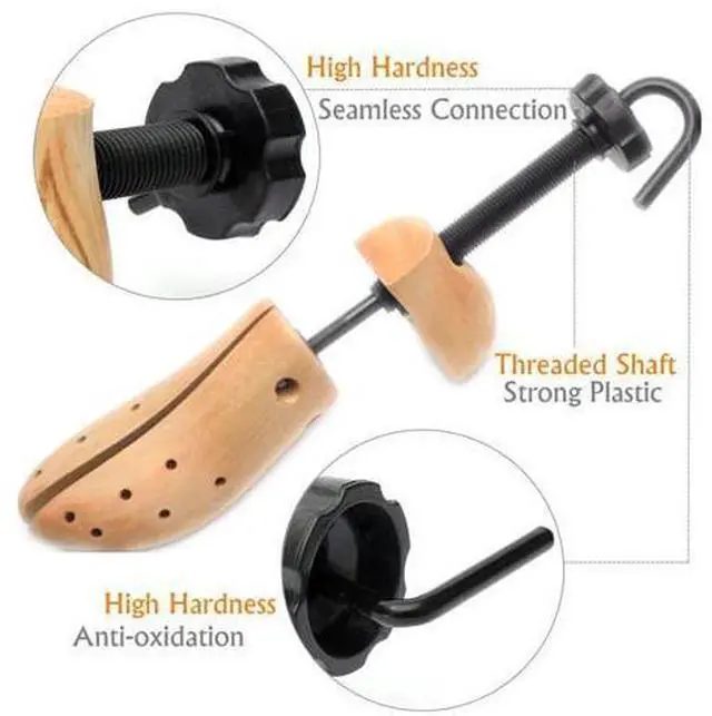 Alt view image 5 of 7 - 2-Way Wooden Adjustable Shoe Stretcher Expander Men Women Boot Size US 5-13