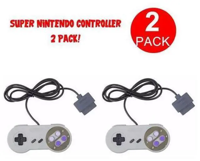 Alt view image 2 of 7 - 2 FOR New Super Nintendo SNES System Console Replacement Controller 6FT SNS-005