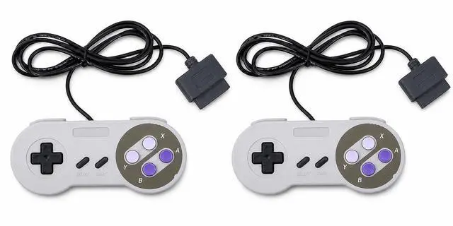Main image of 2 FOR New Super Nintendo SNES System Console Replacement Controller 6FT SNS-005