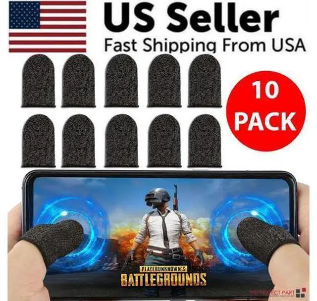 Alt view image 3 of 7 - 10 Pcs Screen PUBG Gaming Finger Sleeve Game Controller Mobile Sweatproof Gloves