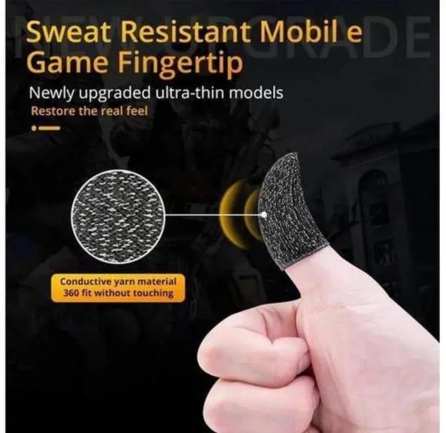 Alt view image 4 of 7 - 10 Pcs Screen PUBG Gaming Finger Sleeve Game Controller Mobile Sweatproof Gloves
