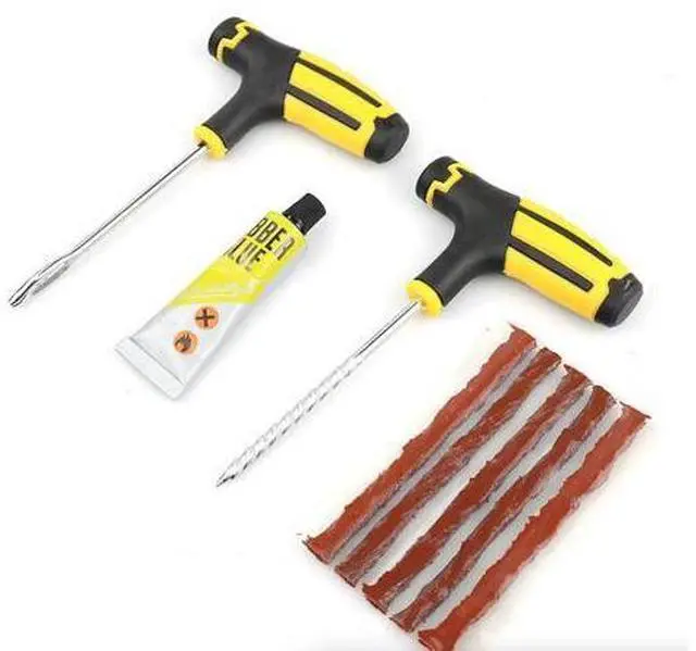 Alt view image 4 of 7 - 68pc Tire Repair Kit DIY Flat Tire Repair Car Truck Motorcycle Home Plug Patch