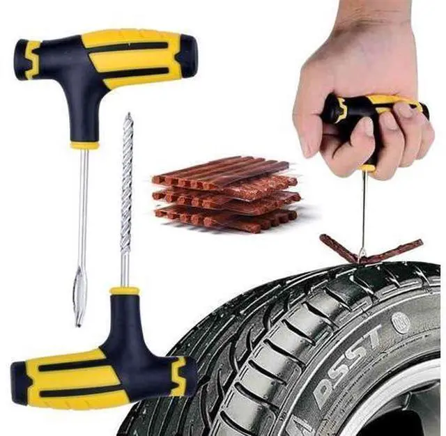 Alt view image 6 of 7 - 68pc Tire Repair Kit DIY Flat Tire Repair Car Truck Motorcycle Home Plug Patch