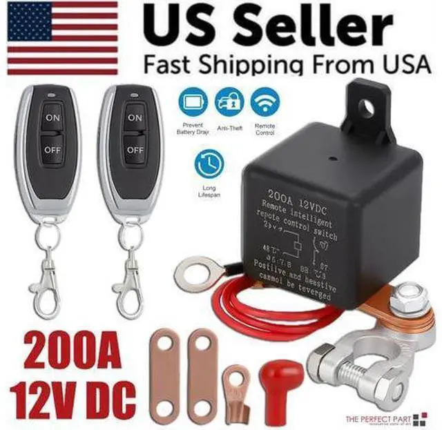 Alt view image 3 of 7 - Car Battery Disconnect Switch Remote Control Power Kill Master Isolator Cut Off