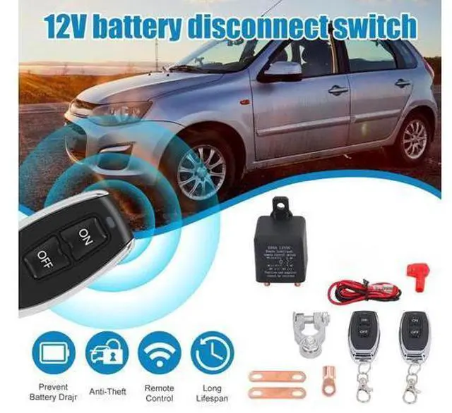 Alt view image 5 of 7 - Car Battery Disconnect Switch Remote Control Power Kill Master Isolator Cut Off