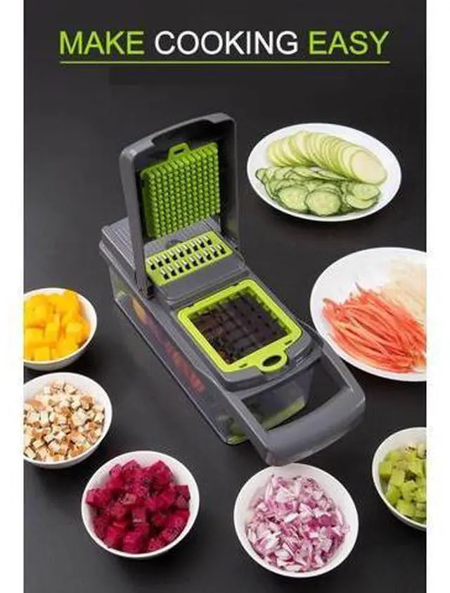 Alt view image 4 of 7 - 15-In-1 Vegetable Fruit Chopper Cutter Food Onion Veggie Dicer Slicer Kitchen