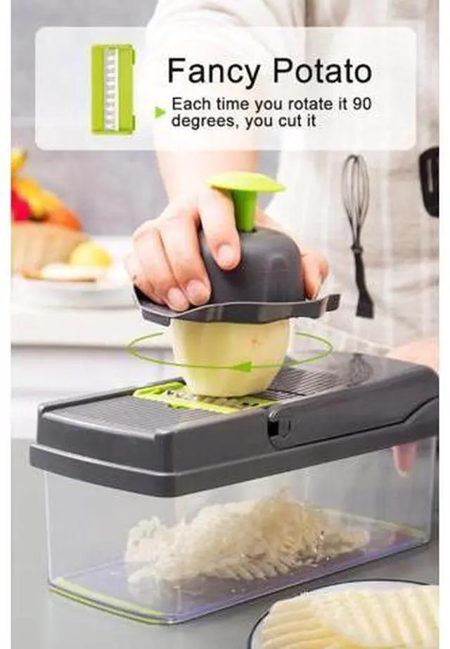 Alt view image 6 of 7 - 15-In-1 Vegetable Fruit Chopper Cutter Food Onion Veggie Dicer Slicer Kitchen