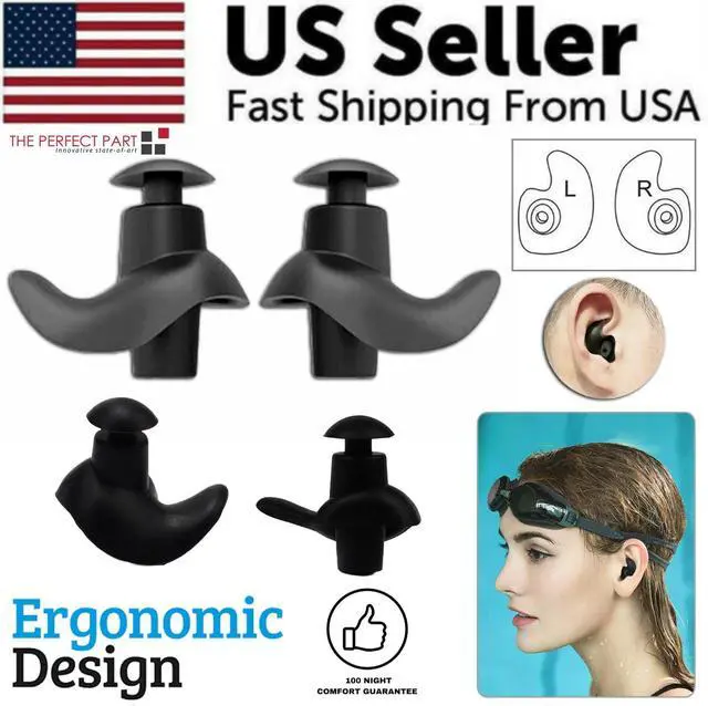 Alt view image 2 of 7 - 5/10 Pairs Soft Silicone Ear Plugs For Swimming Sleeping Anti Snore Reusable USA - 5 Pairs