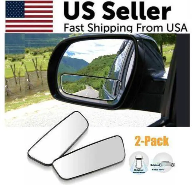 Alt view image 3 of 7 - 2x 360° Stick on Rear View Auxiliary Blind Spot Mirror Wide Angle Car Truck SUV