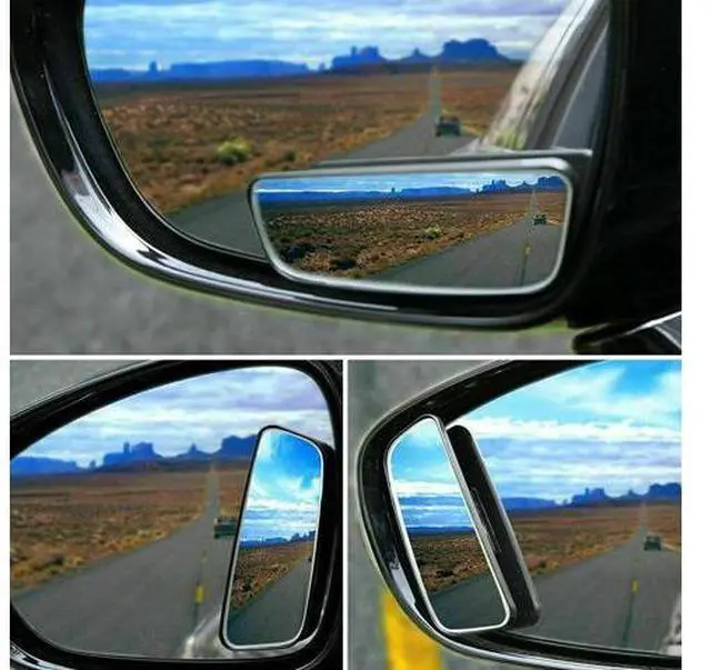 Alt view image 6 of 7 - 2x 360° Stick on Rear View Auxiliary Blind Spot Mirror Wide Angle Car Truck SUV