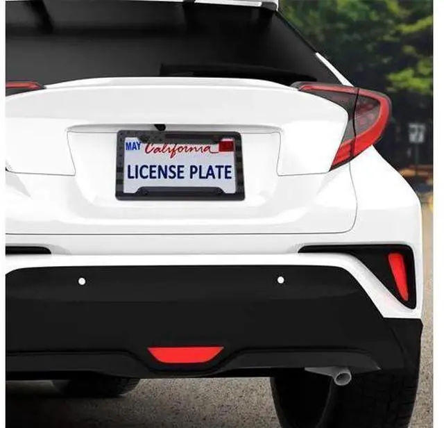 Alt view image 5 of 7 - 1X Black 3D USA American Flag License Plate Frame Holder Auto Car Tag Decal ABS