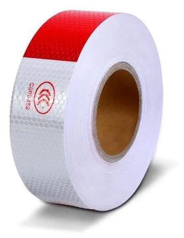 Alt view image 2 of 7 - Reflective Tape CONSPICUITY Trailer Safety Warning Sign Auto Truck Red White NEW