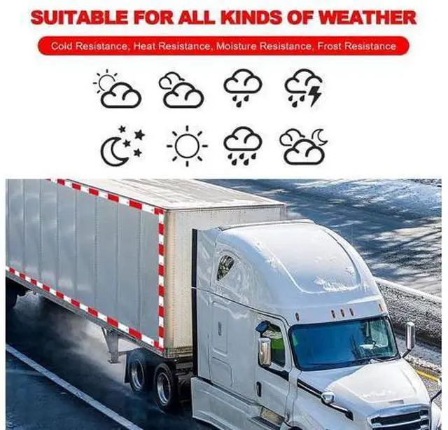 Alt view image 4 of 7 - Reflective Tape CONSPICUITY Trailer Safety Warning Sign Auto Truck Red White NEW