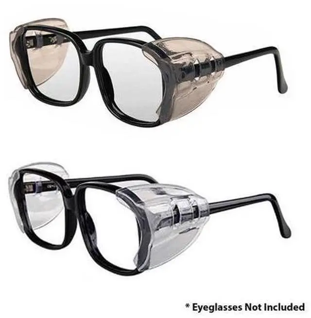 Alt view image 2 of 7 - 2 Pairs Side Shields For Eye Glasses Slip On Safety Glasses Shield Universal US