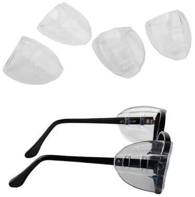 Alt view image 7 of 7 - 2 Pairs Side Shields For Eye Glasses Slip On Safety Glasses Shield Universal US