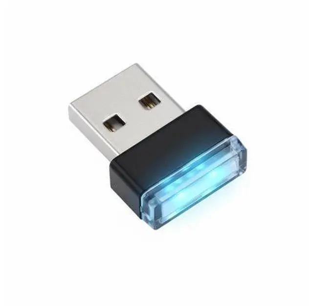Alt view image 2 of 7 - 3x Mini Blue LED USB Car Interior Light Neon Atmosphere Ambient Lamp Accessories