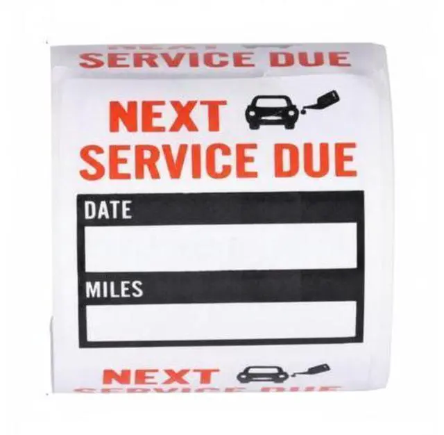 Alt view image 2 of 7 - 300 Oil Change Service Reminder Stickers Clear Window Lite Sticker Pack 2"x2" US