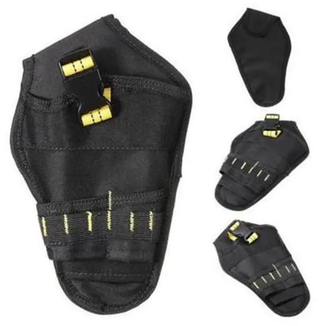 Alt view image 5 of 7 - Heavy Duty Drill Holster Tool Belt Pouch Bit Holder Hanging Waist Bag Drill Tool