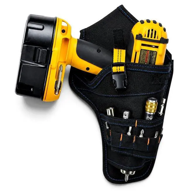 Main image of Heavy Duty Drill Holster Tool Belt Pouch Bit Holder Hanging Waist Bag Drill Tool