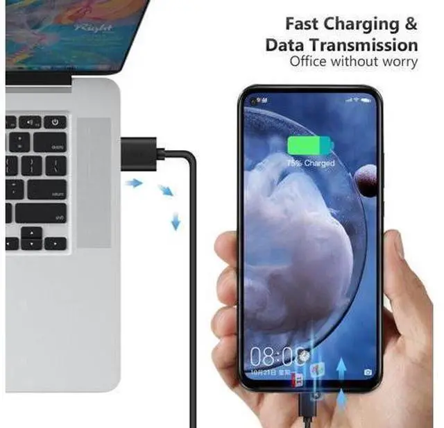 Alt view image 5 of 7 - 10x Type C to USB-A Fast Charge Cable Cord Charging Quick Charger Bulk Wholesale