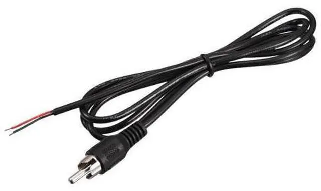 Alt view image 5 of 7 - 2-Pack 10 FT RCA Male Plug to Bare Wire Audio Speaker Subwoofer HDTV Cable Cord