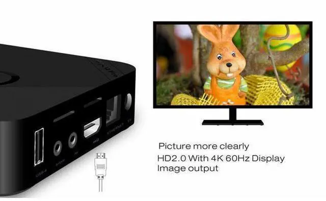 Alt view image 4 of 7 - MXQ Pro 4K Ultra HD 64Bit Wifi Android 7.1 Quad Core Smart TV Box Media Player