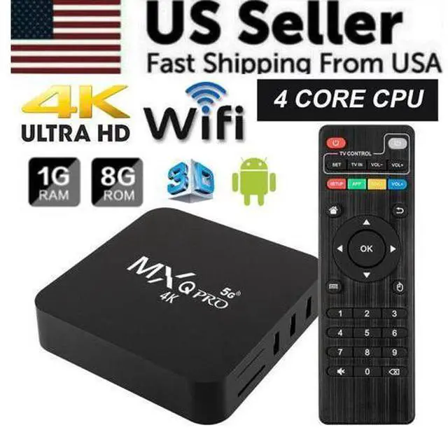 Alt view image 5 of 7 - MXQ Pro 4K Ultra HD 64Bit Wifi Android 7.1 Quad Core Smart TV Box Media Player