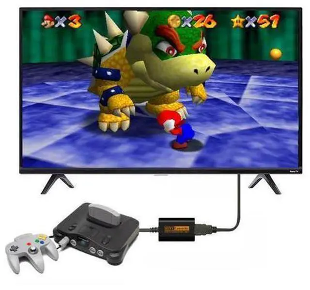 Alt view image 7 of 7 - N64 To HDMI Converter Adapter HD Link Cable For Nintendo Gamecube Super NES SNES
