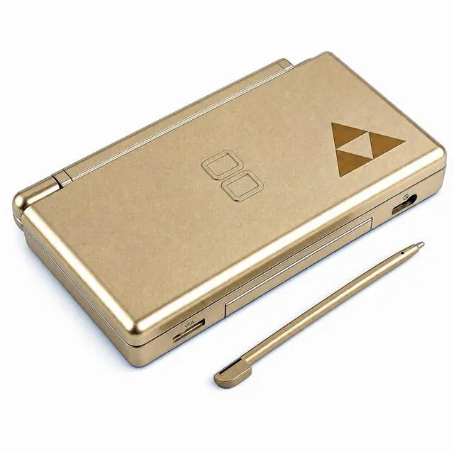 Main image of Replacement Housing for Nintendo DS Lite Glass Lens Shell Gold Zelda Triforce