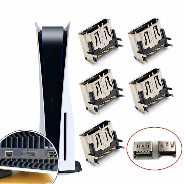 Main image of 5 Pack OEM HDMI Port Connector Socket Replacement For Sony PlayStation 5 PS5 USA