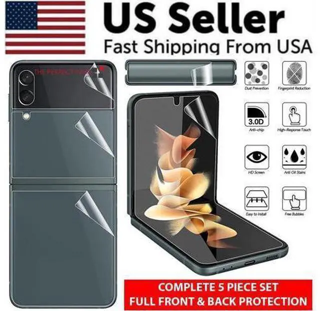Alt view image 3 of 7 - For Samsung Galaxy Z Flip 3 5G Soft Hydrogel Screen Protector Film/HD Lens Cover