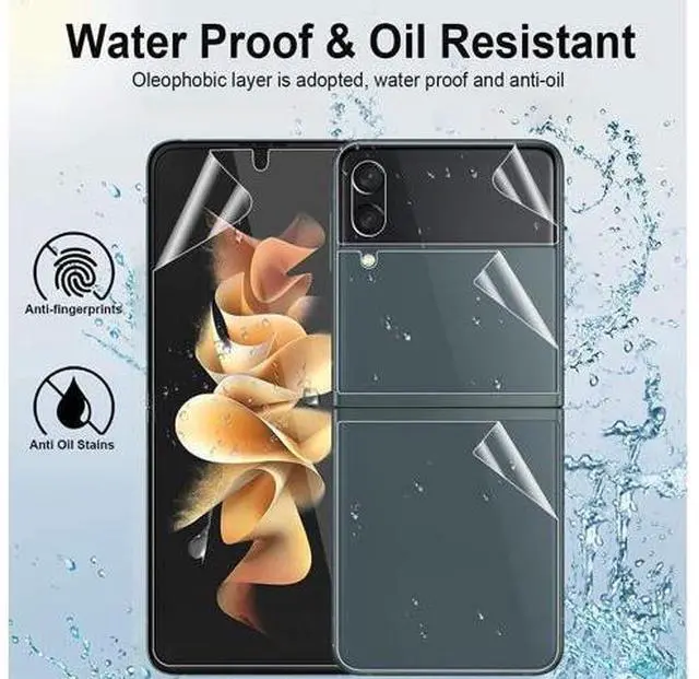 Alt view image 7 of 7 - For Samsung Galaxy Z Flip 3 5G Soft Hydrogel Screen Protector Film/HD Lens Cover
