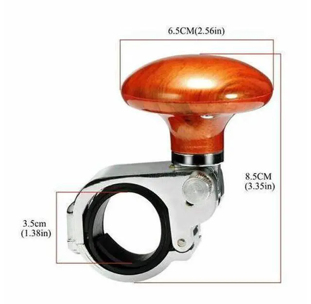 Alt view image 6 of 7 - Steering Wheel Spinner Knob Handle Universal Heavy Duty Suicide Car Truck Power