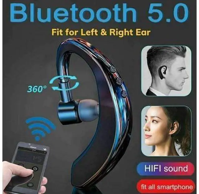 Alt view image 5 of 7 - Wireless Bluetooth 5.0 Earpiece Headset Driving Trucker Earbuds Noise Cancelling