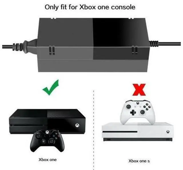 Alt view image 4 of 7 - For Microsoft XBOX ONE Console AC Adapter Brick Charger Power Supply Cord Cable
