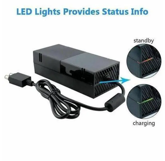 Alt view image 6 of 7 - For Microsoft XBOX ONE Console AC Adapter Brick Charger Power Supply Cord Cable