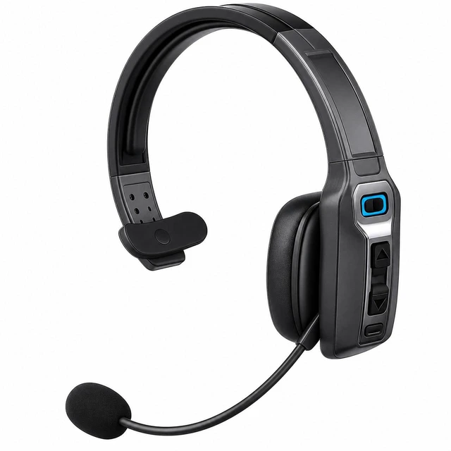 Main image of Trucker Bluetooth 5.2 Wireless Headset With Noise Cancelling Mic For Phones PC