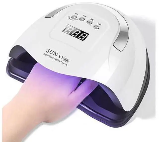 Alt view image 2 of 7 - 220W Nail Dryer LED Lamp UV Light Polish Gel Curing Machine Electric Manicure