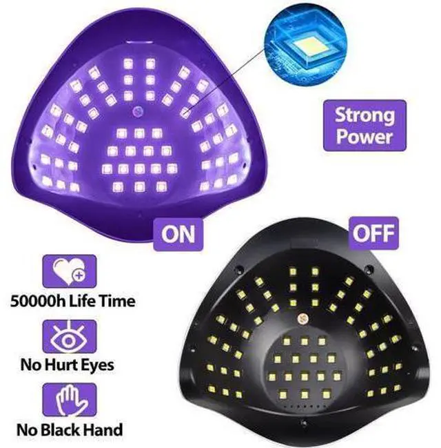 Alt view image 6 of 7 - 220W Nail Dryer LED Lamp UV Light Polish Gel Curing Machine Electric Manicure