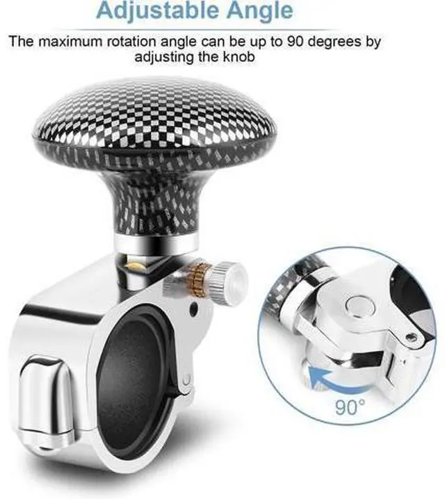 Alt view image 6 of 7 - Steering Wheel Spinner Knob Handle Universal Heavy Duty Suicide Car Truck Power