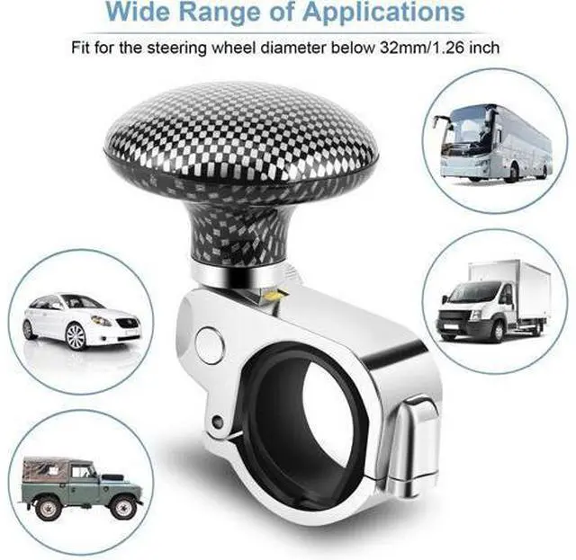 Alt view image 7 of 7 - Steering Wheel Spinner Knob Handle Universal Heavy Duty Suicide Car Truck Power