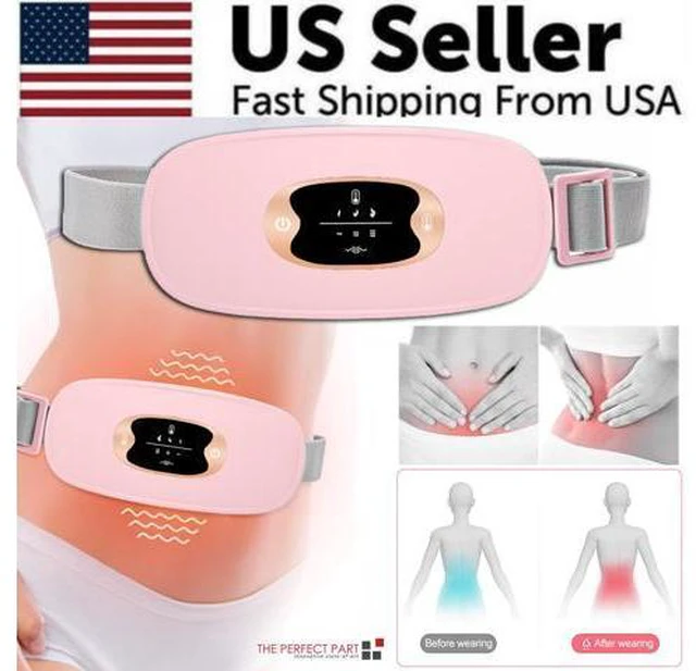 Alt view image 3 of 7 - Electric Heating Menstrual massage Pad Belt For Period Pain Relief Cramps US